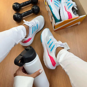 Adidas Ultraboost feminino -  Cinza Azul Pink