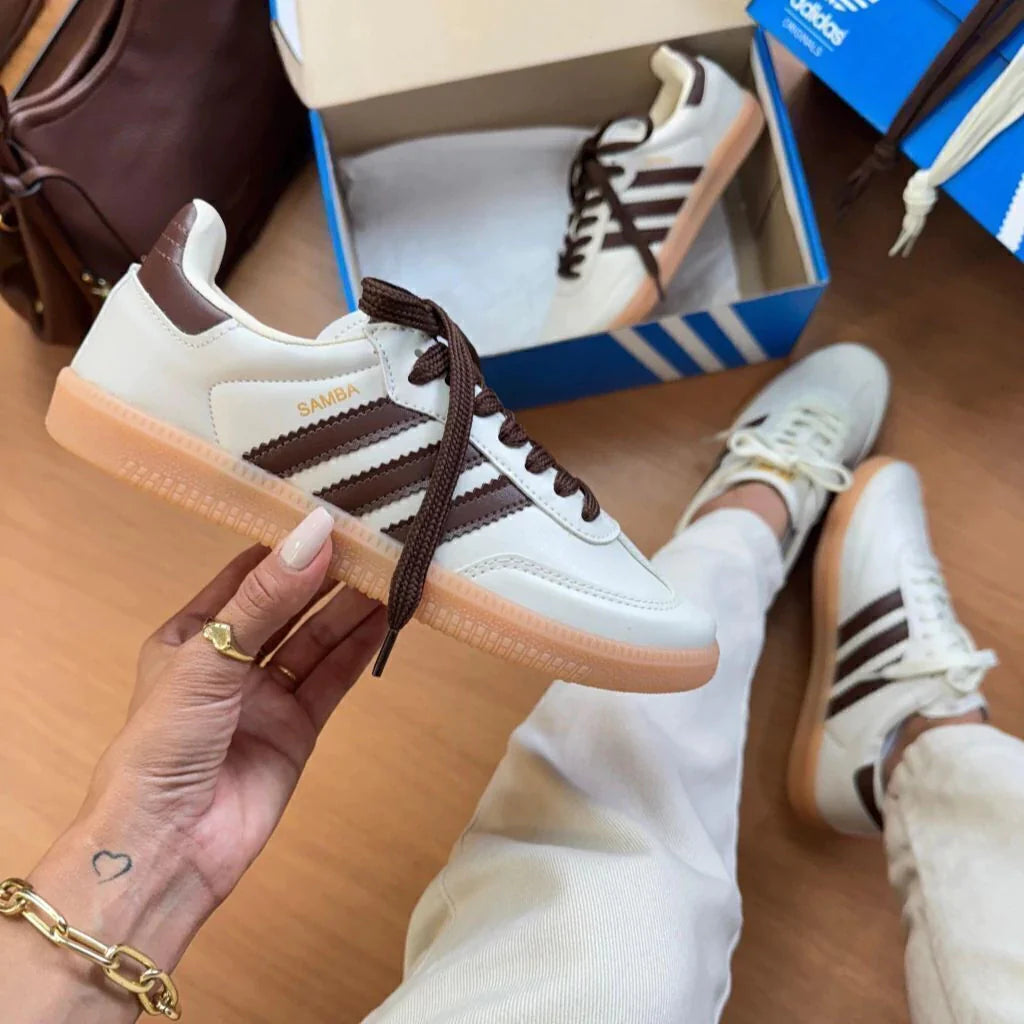 Ad Samba (feminino) - Branco Marrom