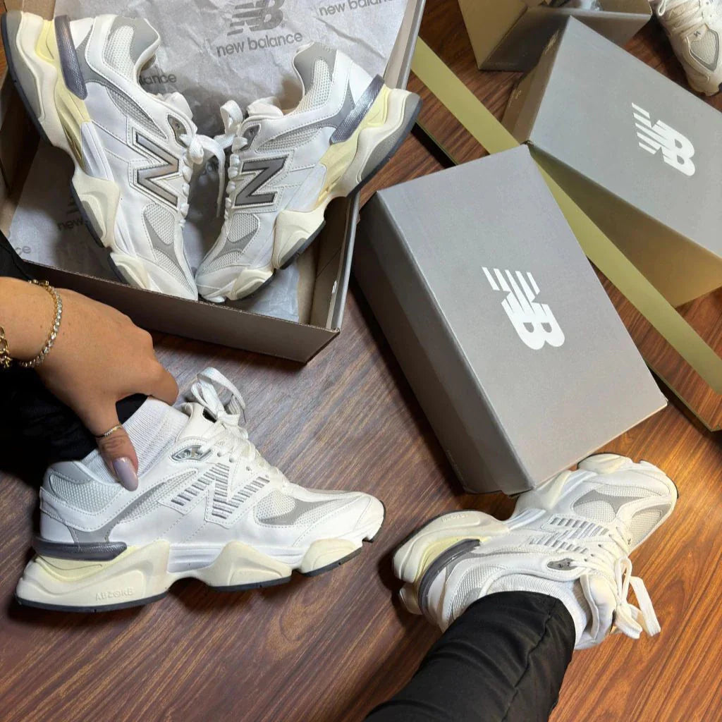 NB Feminino 9060 - Branco Cinza OFF